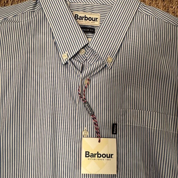 Men's Barbour Long Sleeve Button Down Shirt Size L - NWT - Picture 4 of 4